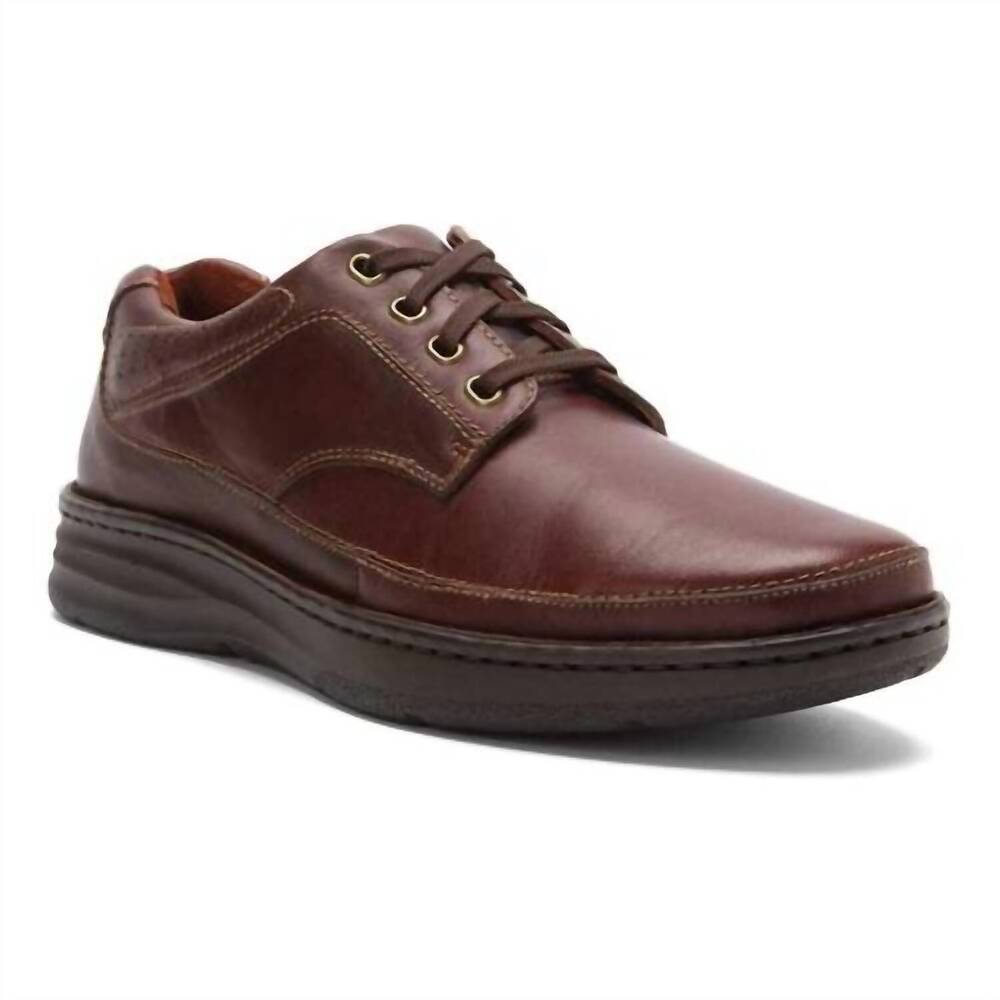 NEW DREW men's toledo casual shoes in brandy leather